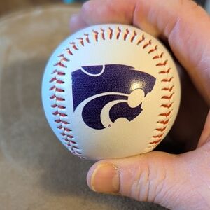 Baseball with Purple Power Cat Logo